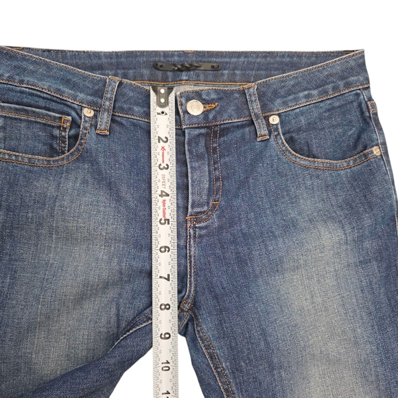 Lacoste Mid Rise Skinny Dark Denim Jeans Sz 27 - Picture 8 of 16